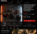 208cc custom gas powered drift trike with orange flame paint job